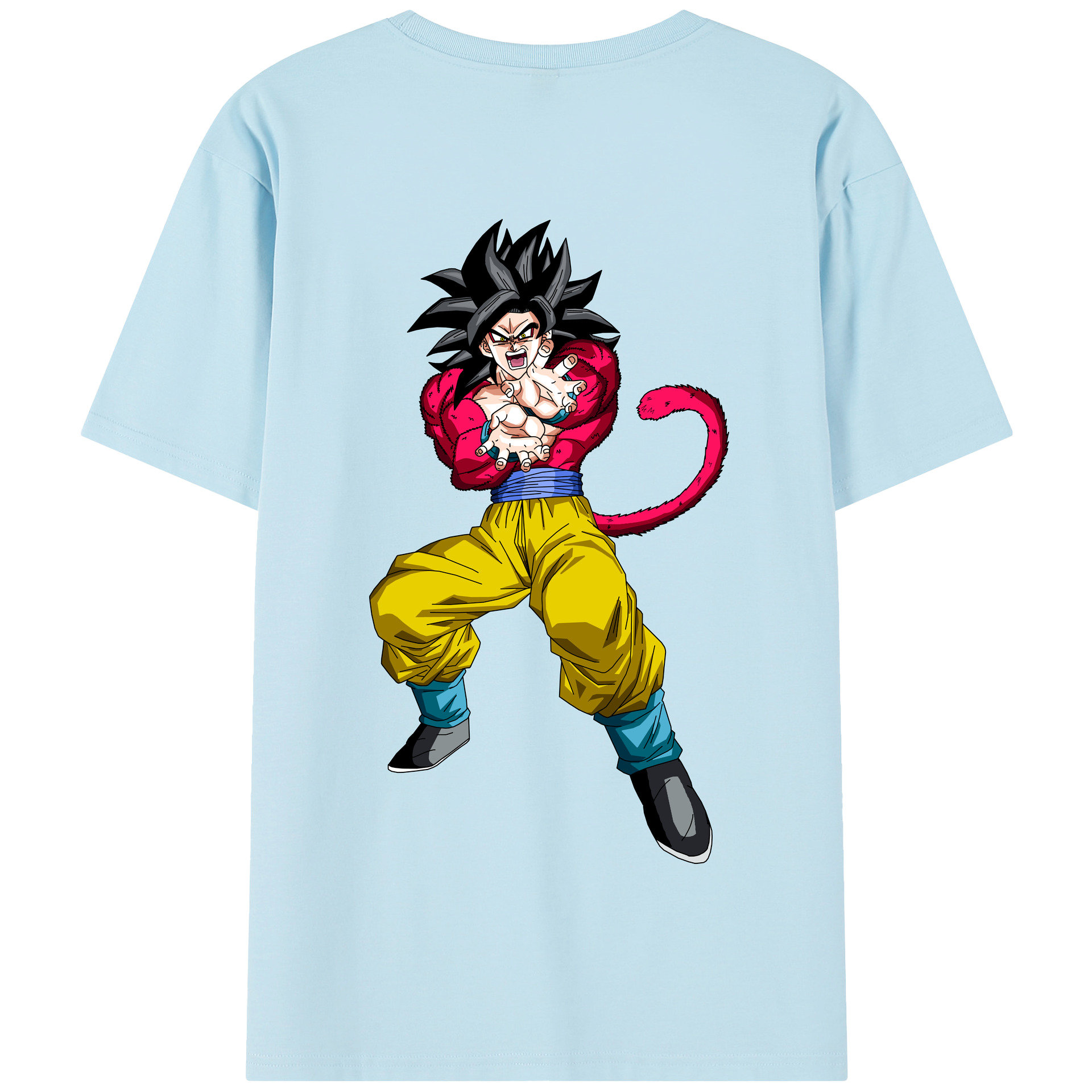 （画像用） ドラゴンボール 孫悟空（そん ごくう）Son Goku カカロット DRAGON BALL Kakarotto 綿100％半袖Tシャツ（背面プリント）